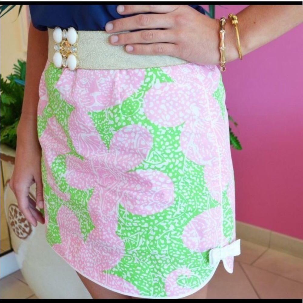 ❌SOLD❌Lilly Pulitzer Cosette Limeade CheatYa Skort